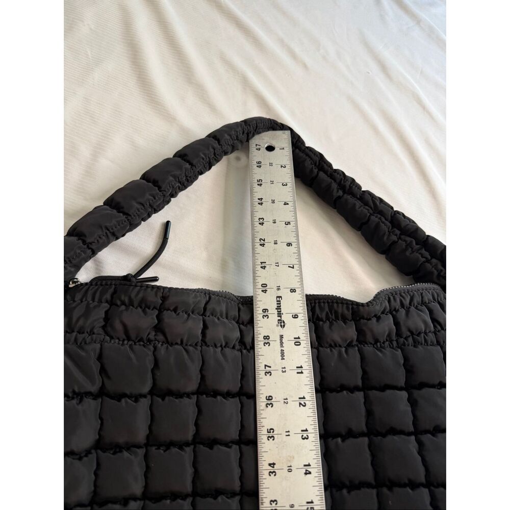 Free People Movement Black Quilted Purse Handbag Hobo Bag Tote - Picture 3 of 8